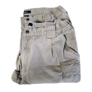 2 Pair 5.11 Original Tactical Pants Mens 38x32 Cargo Pockets Utility Work Khaki